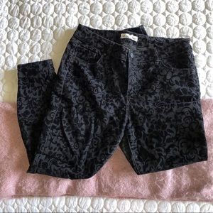 Gorgeous black pants with velvet design